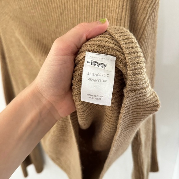 Lovers + Friends Camel Brown Wide Arm Pullover Crewneck Sweater Size Small - Picture 6 of 13